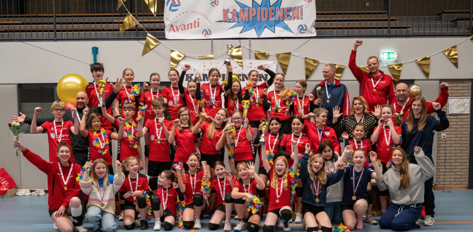 Vier kampioenen in één seizoen bij Avanti Volleybal