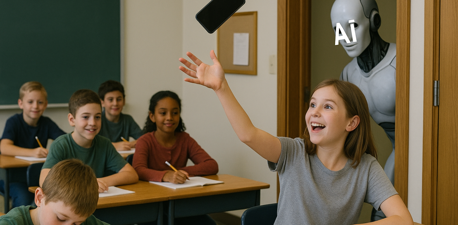 Mobiel uit, aandacht aan – en hoe AI stilletjes de klas binnenloopt