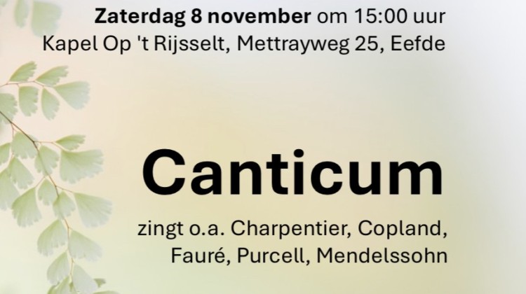 Canticum brengt muziek van bezinning en troost