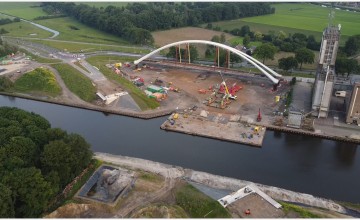 Invaarmoment Nettelhorsterbrug opnieuw uitgesteld door slecht weer