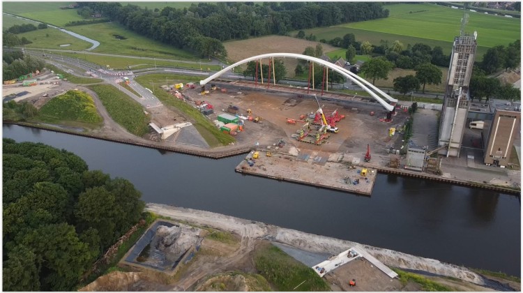 Invaarmoment Nettelhorsterbrug opnieuw uitgesteld door slecht weer