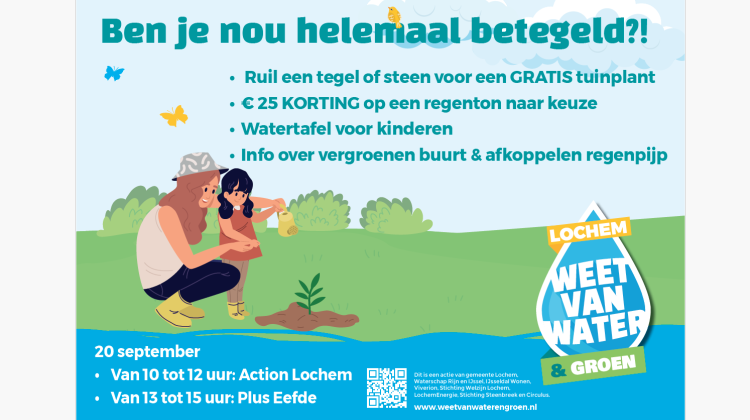 Lever je tuintegel in voor een gratis tuinplant op zaterdag 20 september in Lochem en Eefde