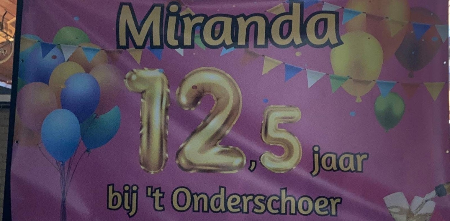 Miranda 12,5 jaar in dienst bij ’t Onderschoer in Barchem