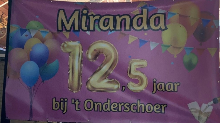 Miranda 12,5 jaar in dienst bij ’t Onderschoer in Barchem