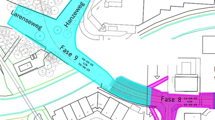 Werkzaamheden Larenseweg Lochem in nieuwe fase: splitsing naar Hanzeweg afgesloten