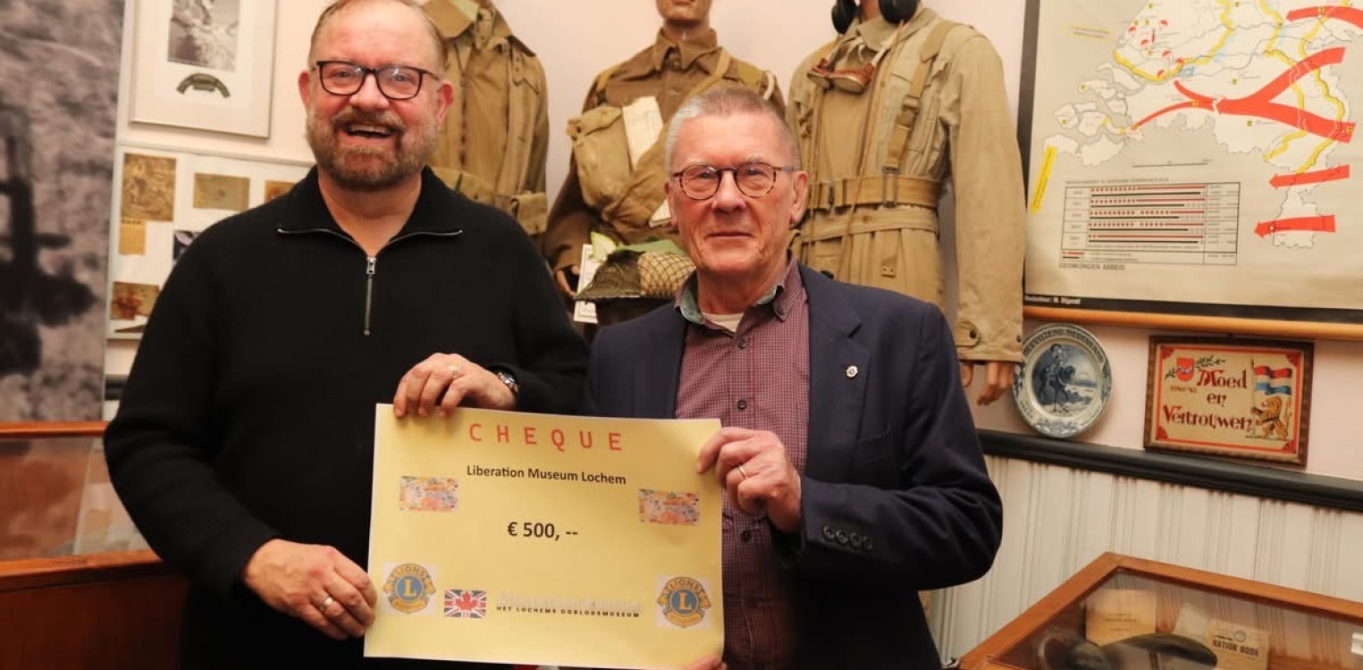 Lionsclub verrast Liberation Museum Lochem met donatie