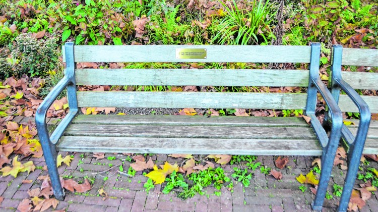 ‘IK ZIE JE’-bankje onthuld op de Markt in Lochem