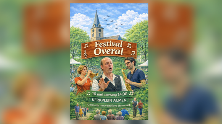 Muzikaal en literair ommetje door Almen tijdens Festival Overal