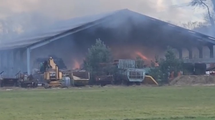 Grote brand aan de Bouwdijk bij Lochem