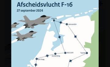 Afscheidsvlucht F-16 ook boven gemeente Lochem