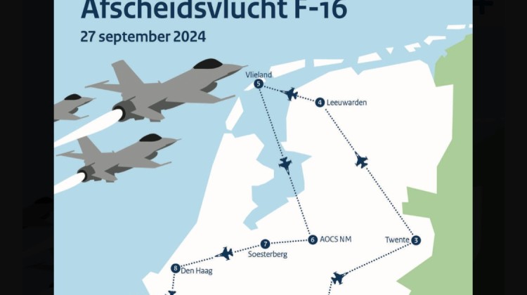 Afscheidsvlucht F-16 ook boven gemeente Lochem