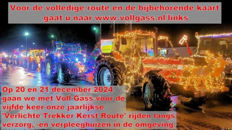 Vijfde editie van de “Verlichte Trekker Kerst-Route” door Voll Gass