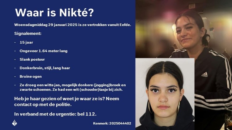 Vermiste Nikté (15) gevonden