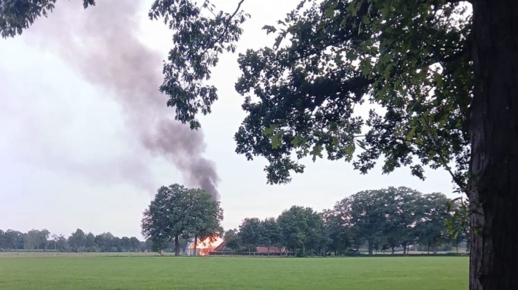 Grote brand aan Bolksbeekweg in Lochem