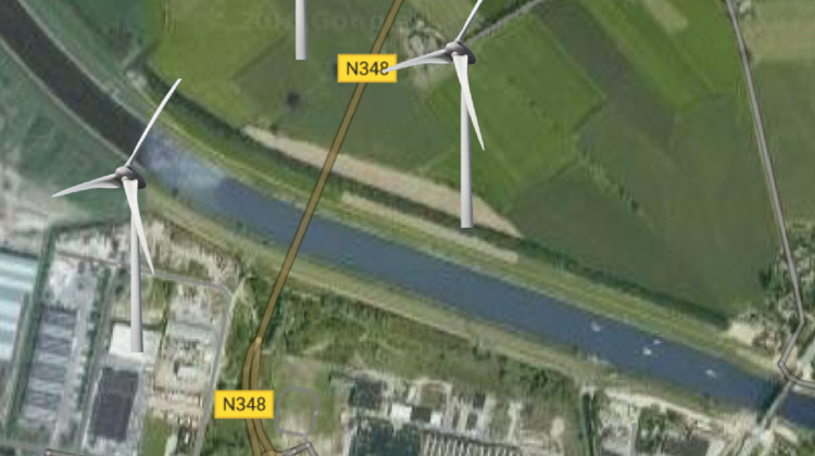 Waar komen de windmolens in Zutphen? 