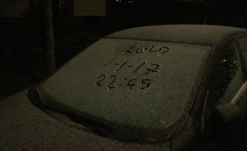 Eerste sneeuw van het jaar gevallen