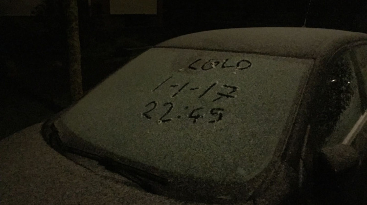 Eerste sneeuw van het jaar gevallen