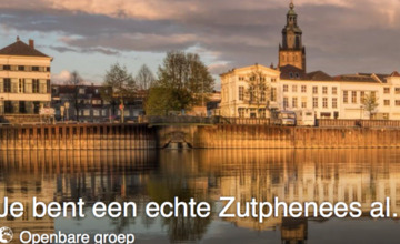 Ruim tienduizend mensen lid van Zutphense Facebookgroep