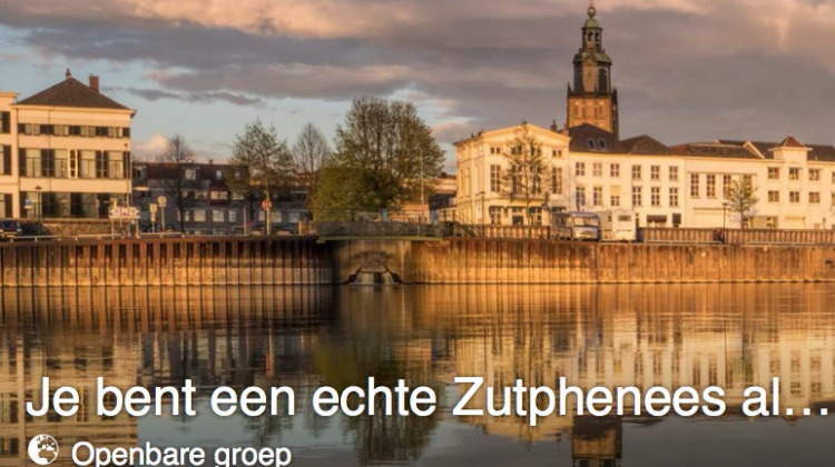 Ruim tienduizend mensen lid van Zutphense Facebookgroep