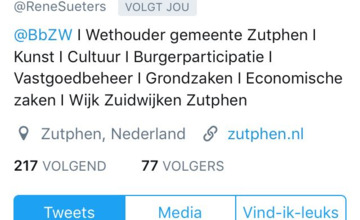 Wethouder moderniseert: @ReneSueters is een feit