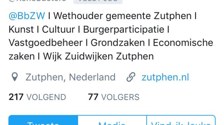 Wethouder moderniseert: @ReneSueters is een feit
