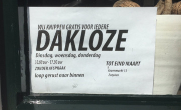 Zutphense barbershop knipt dakloze gratis 