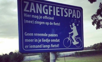 Voor het zingen het fietspad af, voorlopig dan