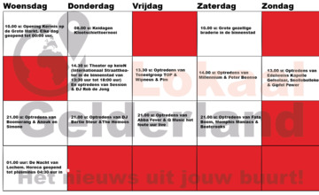 Check hier de timetable voor de Lochemse Keidagen