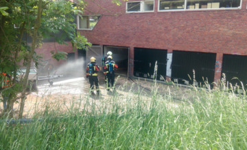 Brand in garagebox Zutphen