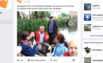 ZutphenPromotie nodigt Chineze journalisten uit: En maakt een YouTube-filmpje voor Youtubeloos China