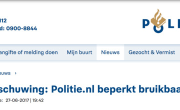 Website politie beperkt bereikbaar door wereldwijd cybervirus