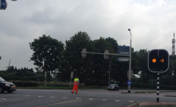 Verkeerslichten Den Elterweg Zutphen urenlang kapot