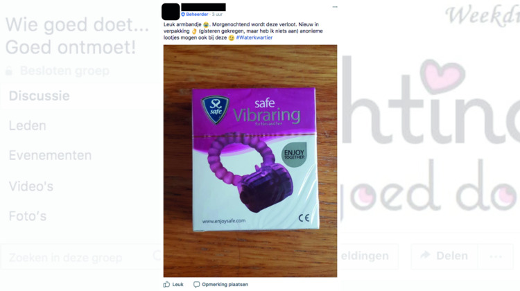 Iemand interesse in een gratis seksspeeltje?