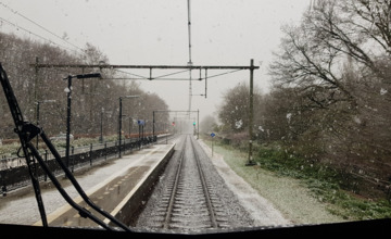 Sneeuw kleurde de regio wit