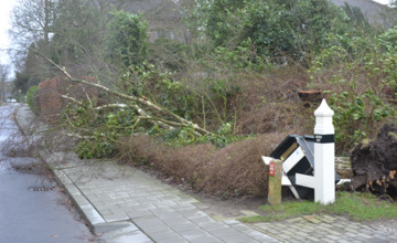 Stormschade nog steeds te zien