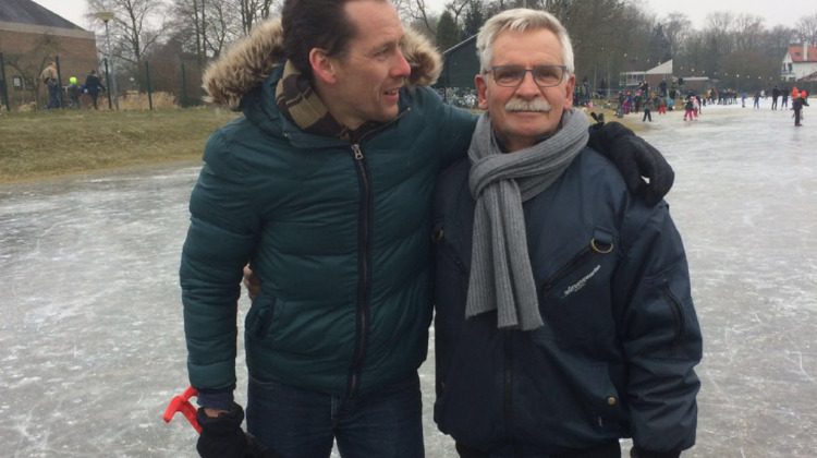 Ook Stefan Groothuis test de Zutphense IJsbaan uit
