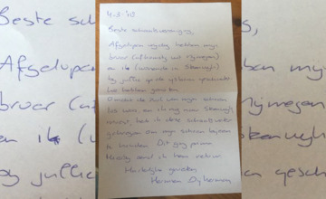 "Hier hebben jullie je veter terug"